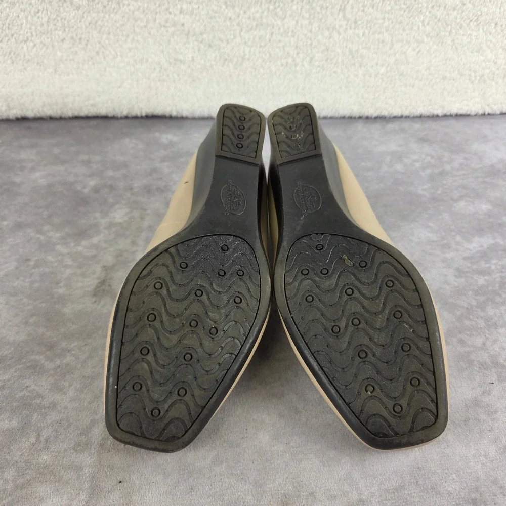 LifeStride Groovy Tan Wedge Pumps Womens Size 7M Square Toe Comfort Shoes S1943